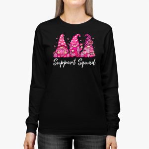 Breast Cancer Awareness Shirt For Women Gnomes Support Squad Longsleeve Tee 2 3