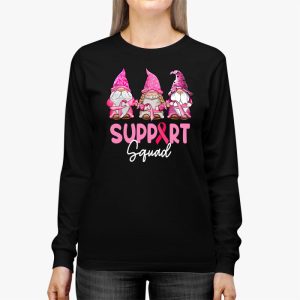 Breast Cancer Awareness Shirt For Women Gnomes Support Squad Longsleeve Tee 2