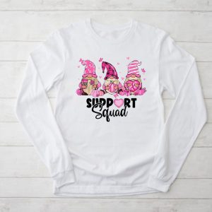 Breast Cancer Awareness Shirt For Women Gnomes Support Squad Longsleeve Tee 2 6