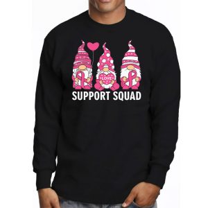 Breast Cancer Awareness Shirt For Women Gnomes Support Squad Longsleeve Tee 3 1