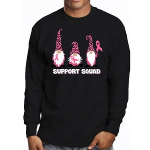 Breast Cancer Awareness Shirt For Women Gnomes Support Squad Longsleeve Tee 3 2