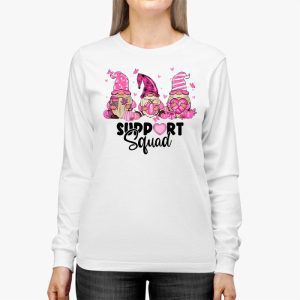 Breast Cancer Awareness Shirt For Women Gnomes Support Squad Longsleeve Tee 3 6