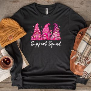 Perfect Breast Cancer Awareness Ideas Gnomes Support Squad Pink Ribbon Longsleeve Tee