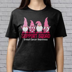 Breast Cancer Awareness Shirt For Women Gnomes Support Squad T Shirt 3