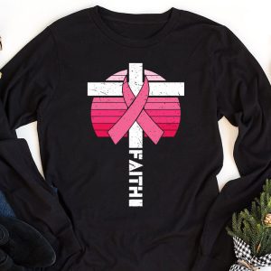 Breast Cancer Faith Breast Cancer Awareness Longsleeve Tee 1 2