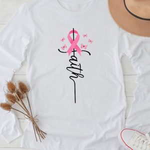 Breast Cancer Awareness Shirt Faith Perfect Gift Longsleeve Tee