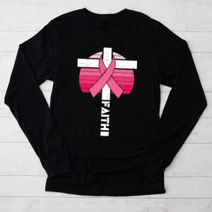 Breast Cancer Awareness Shirt Faith Perfect Gift Longsleeve Tee