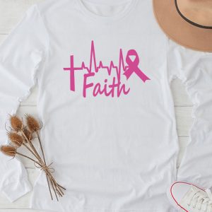 Breast Cancer Awareness Shirt Faith Perfect Gift Longsleeve Tee