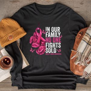 Breast Cancer Support Family Women Breast Cancer Awareness Longsleeve Tee 2