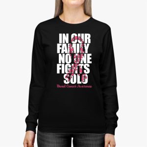 Breast Cancer Support Family Women Breast Cancer Awareness Longsleeve Tee 3 4