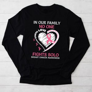 Breast Cancer Support Family Women Breast Cancer Awareness Longsleeve Tee