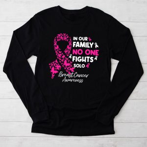 Breast Cancer Support Family Women Breast Cancer Awareness Longsleeve Tee