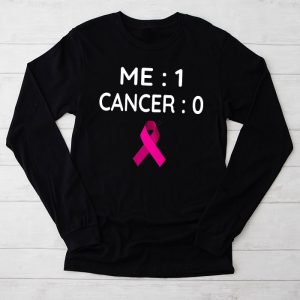 Breast Cancer Awareness Gifts Cancer 0 Me 1 Survivor Gift Longsleeve Tee