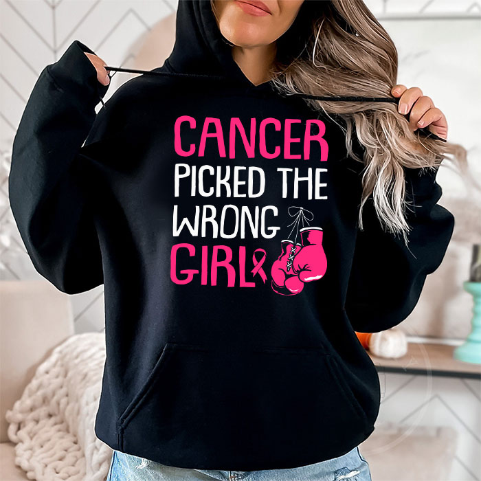 Cancer-Picked-The-Wrong-Girl-Breast-Cancer-Awareness-Hoodie-2 Cancer Picked The Wrong Girl Breast Cancer Awareness Hoodie 2 3