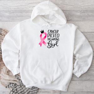 Cancer Picked The Wrong Girl Breast Cancer Awareness Hoodie
