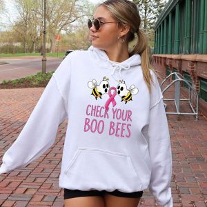 Check Your Boo Bees Shirt Funny Breast Cancer Halloween Hoodie 2 1