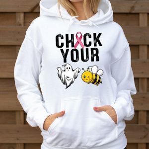 Check Your Boo Bees Shirt Funny Breast Cancer Halloween Hoodie 3