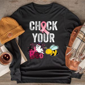 Check Your Boo Bees Shirt Funny Breast Cancer Halloween Longsleeve Tee 2 2