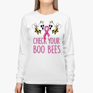 Check Your Boo Bees Shirt Funny Breast Cancer Halloween Longsleeve Tee 3 1