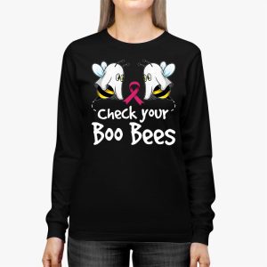 Check Your Boo Bees Shirt Funny Breast Cancer Halloween Longsleeve Tee 3 3