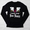 Check Your Boo Bees Shirt Funny Breast Cancer Halloween Longsleeve Tee