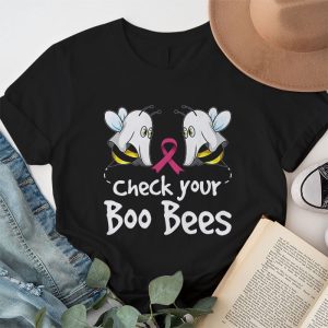 Check Your Boo Bees Shirt Funny Breast Cancer Halloween T Shirt 1 3