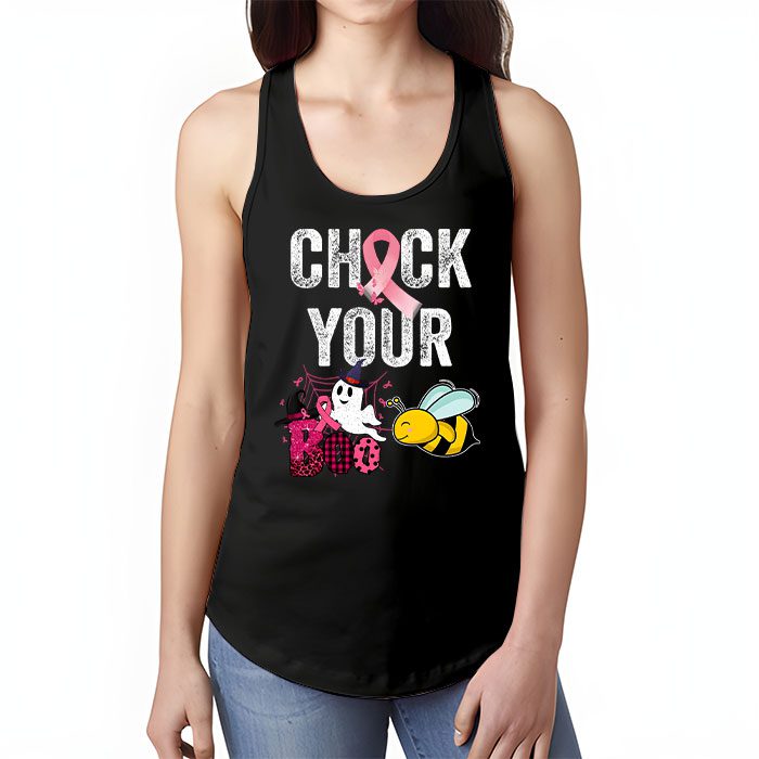 Check Your Boo Bees Shirt Funny Breast Cancer Halloween Tank Top 1