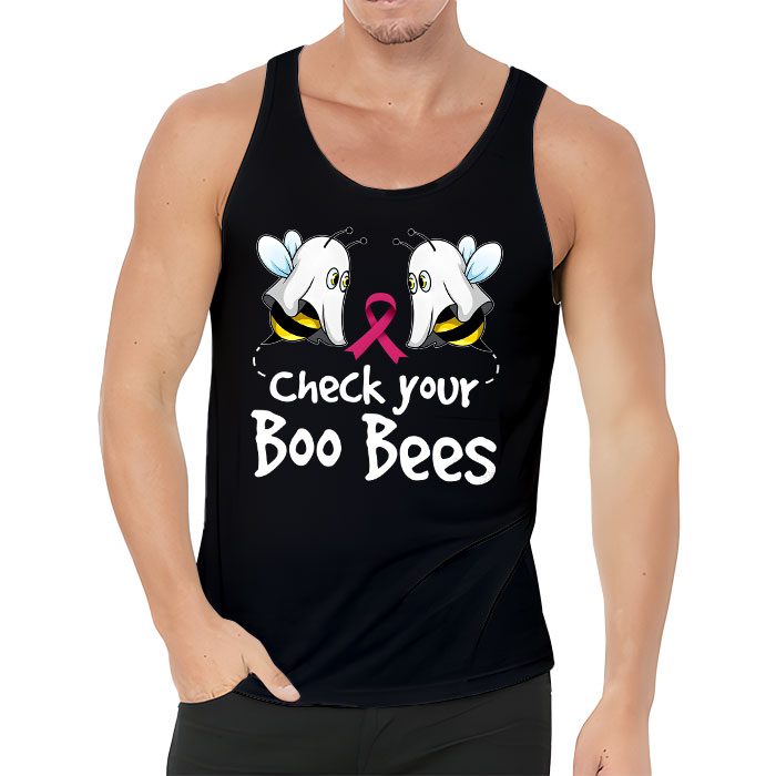 Check Your Boo Bees Shirt Funny Breast Cancer Halloween Tank Top 3 3