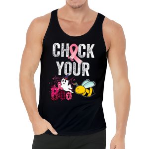 Check Your Boo Bees Shirt Funny Breast Cancer Halloween Tank Top 3