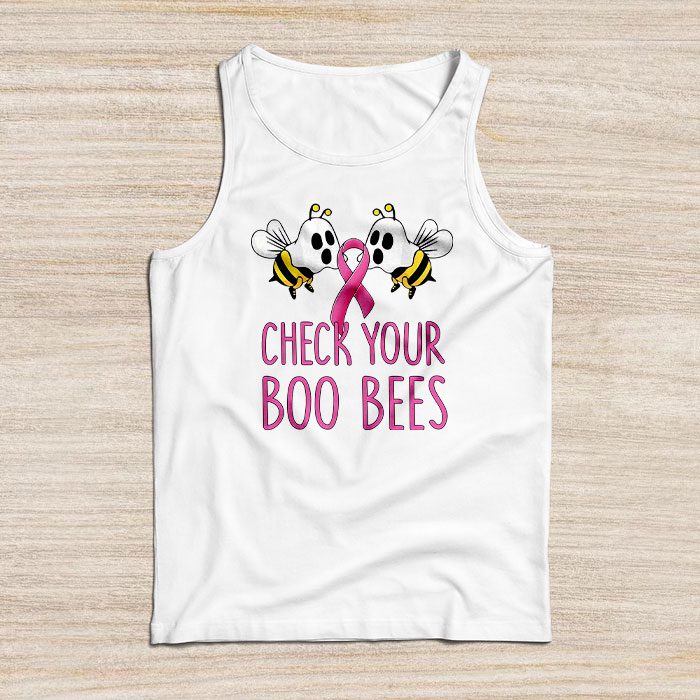 Check Your Boo Bees Shirt Funny Breast Cancer Halloween Tank Top