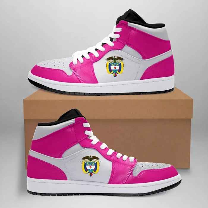 Colombia High Sneakers Air Jordan 1 - Mid Hyper Pink White JD1 Shoes