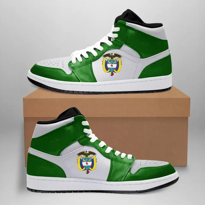 Colombia High Sneakers Air Jordan 1 - Pine Green JD1 Shoes