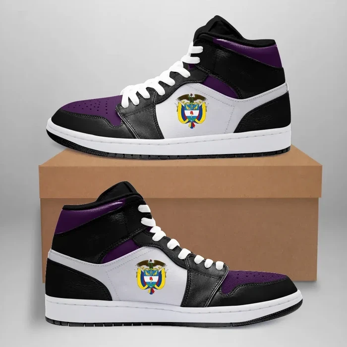 Colombia High Sneakers Air Jordan 1 - Retro High Court Purple White JD1 Shoes