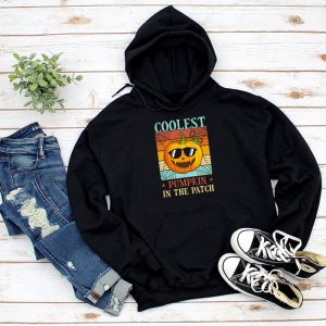 Coolest Pumpkin In The Patch Toddler Boys Halloween Kids Hoodie 1 1