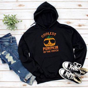 Coolest Pumpkin In The Patch Toddler Boys Halloween Kids Hoodie 1 3