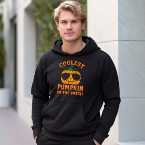 Coolest Pumpkin In The Patch Toddler Boys Halloween Kids Hoodie 3 3