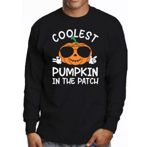 Coolest Pumpkin In The Patch Toddler Kids Boys Halloween Longsleeve Tee 3 3