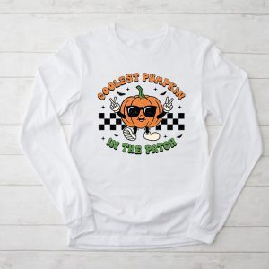 Coolest Pumpkin In The Patch Toddler Kids Boys Halloween Longsleeve Tee