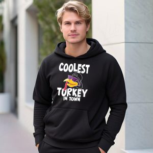 Coolest Turkey In The Flock Toddler Boys Thanksgiving Kids Hoodie 3 2