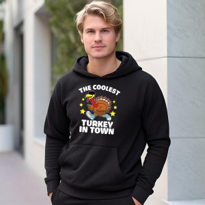 Coolest Turkey In The Flock Toddler Boys Thanksgiving Kids Hoodie 3 3