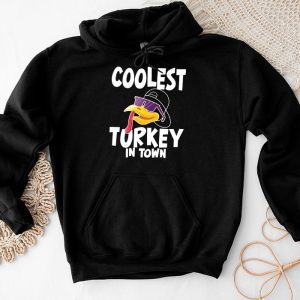 Coolest Turkey In The Flock Toddler Boys Thanksgiving Kids Hoodie