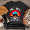 Coolest Turkey In The Flock Toddler Boys Thanksgiving Kids Longsleeve Tee