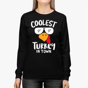 Coolest Turkey In The Flock Toddler Boys Thanksgiving Kids Longsleeve Tee 2 1