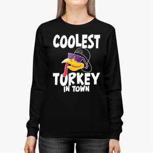 Coolest Turkey In The Flock Toddler Boys Thanksgiving Kids Longsleeve Tee 2 2