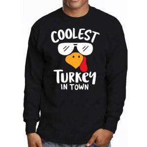 Coolest Turkey In The Flock Toddler Boys Thanksgiving Kids Longsleeve Tee 3 1