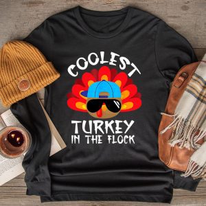 Thanksgiving Family Shirts Coolest Turkey In The Flock Special Gift Longsleeve Tee