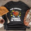 Coolest Turkey In The Flock Toddler Boys Thanksgiving Kids Longsleeve Tee