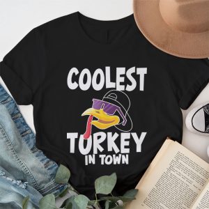 Coolest Turkey In The Flock Toddler Boys Thanksgiving Kids T Shirt 1 2