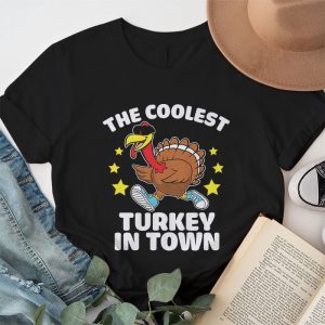 Coolest Turkey In The Flock Toddler Boys Thanksgiving Kids T Shirt 1 3