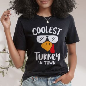 Coolest Turkey In The Flock Toddler Boys Thanksgiving Kids T Shirt 2 1